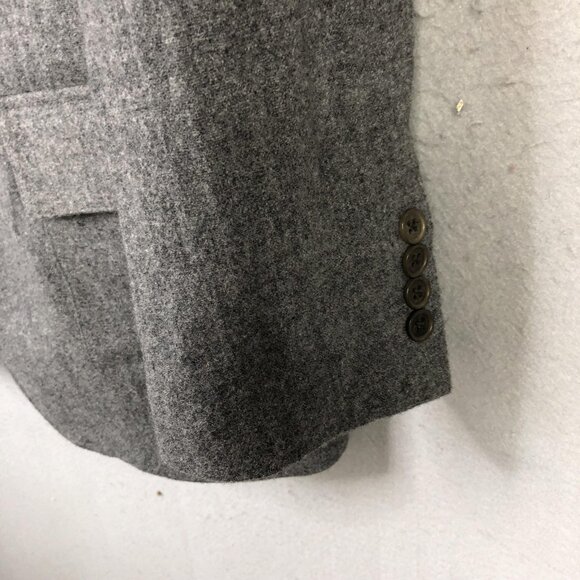 Calvin Klein Blazer Mens 44R Wool Blend Military 4 Pocket Button Jacket Utility - Picture 16 of 16